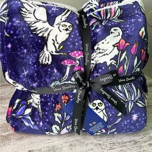 💜 VERA BRADLEY Harry Potter FORBIDDEN FOREST DITSY Plush Blanket 72 X 50”